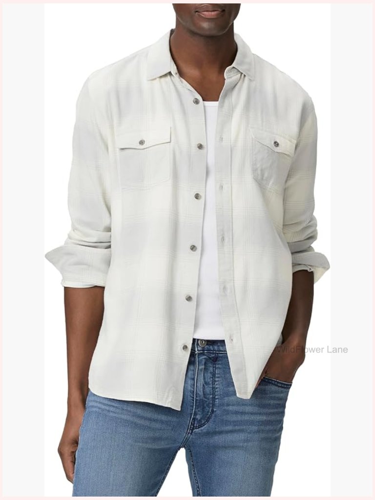 Classic Fit Long Sleeve Button Down Shirt With Chest Pockets
